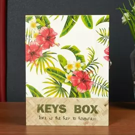 Ключница дерево 6 крючков