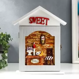 Ключница дерево 6 крючков