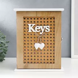 Ключница дерево 6 крючков