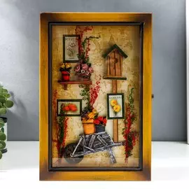 Ключница дерево 6 крючков