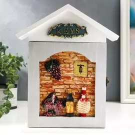 Ключница дерево 6 крючков