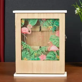 Ключница дерево 6 крючков