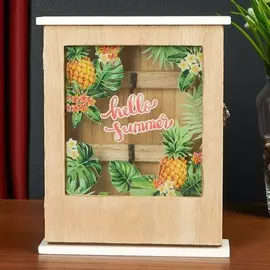 Ключница дерево 6 крючков