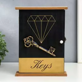 Ключница дерево 6 крючков