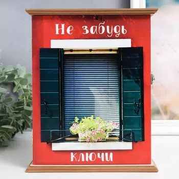 Ключница дерево 6 крючков