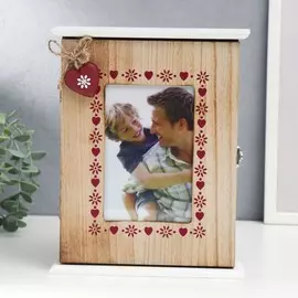 Ключница дерево с фоторамкой