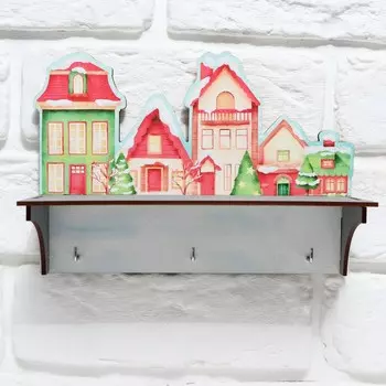 Ключница настенная новогодняя