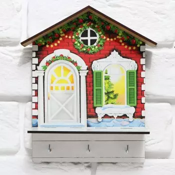 Ключница настенная новогодняя