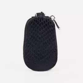 Ключница на молнии, 5 см, 1 карабин, цвет чёрный