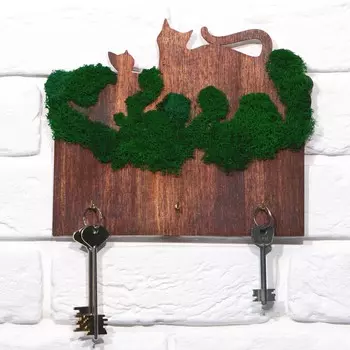 Ключница настенная со мхом