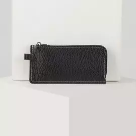 Ключница карманная на молнии textura, длина 14 см, кольцо, цвет черный