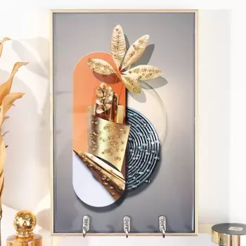 Ключница пластик, мдф 3 крючка