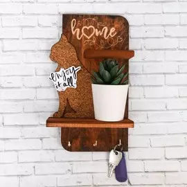 Ключница с пробковой доской