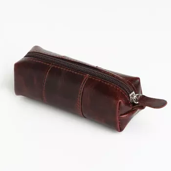 Ключница карманная на молнии textura, длина 12,5 см, кольцо, цвет коричневый