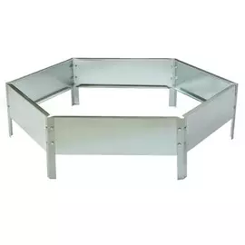 Клумба оцинкованная, d=100 см, высота бортика 15 см, greengo