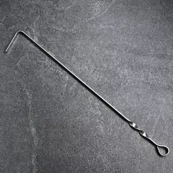 Кочерга, ручка - кольцо, ширина - 12 мм, 60 см, нержавеющая сталь