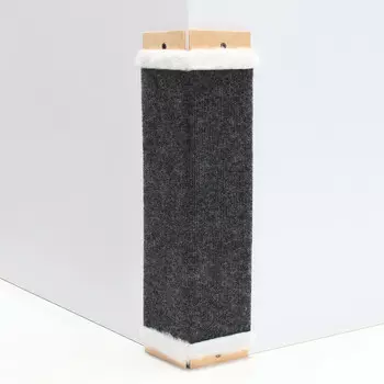 Когтеточка угловая, ковролин с мехом, 55 х 25 см