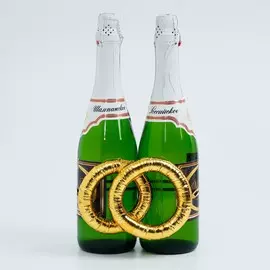 Кольца для шампанского, золотистые