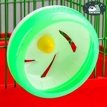 Колесо для грызунов тихое, 11 см, зеленое