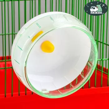 Колесо для грызунов тихое, 14 см, зеленое