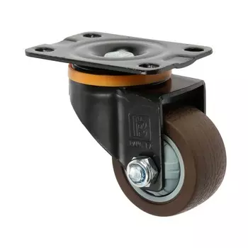 Колесо мебельное cappio, d=62 мм, на площадке, поворотное, покрытие tpr