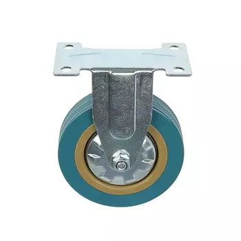 Колесо мебельное, d=100 мм, не поворотное, без тормоза, серое