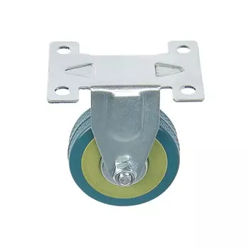 Колесо мебельное, d=50 мм, не поворотное, без тормоза, серое