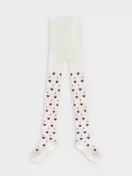 Колготки детские белые с рисунком