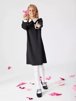 Колготки детские белые с бантиками из люрекса