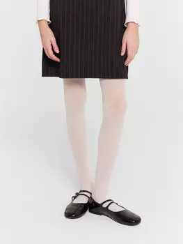 Колготки детские белые с узором