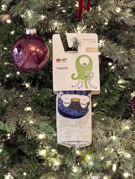 Колготки детские розовые с узором