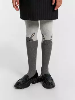Колготки детские серые с имитацией гольфов