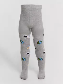 Колготки детские серые с узором