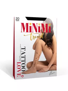 Колготки жен.mini tattoo love 20 nero