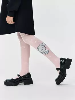 Колготки женские розовые с зайчиками