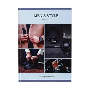 Колледж-тетрадь в твердой обложке 7бц, а4, 160 листов, мужская классика, блок в клетку, глянцевая ламинация