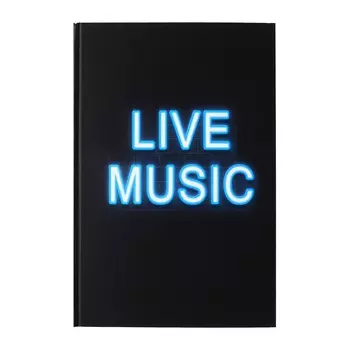 Колледж-тетрадь в твердой обложке 7бц, а4, 80 листов, live music, блок в клетку, матовая ламинация, выборочный лак