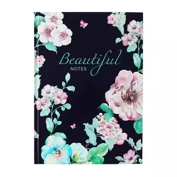 Колледж-тетрадь в твердой обложке 7бц, а4, 160 листов, beautiful notes, блок в клетку, глянцевая ламинация