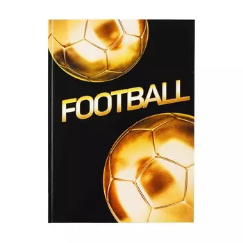 Колледж-тетрадь в твердой обложке 7бц, а4, 80 листов, золотой мяч, блок в клетку, глянцевая ламинация