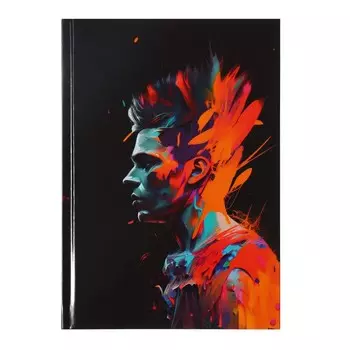 Колледж-тетрадь в твердой обложке 7бц, а5, 80 листов, колоритный мужчина, блок в клетку, глянцевая ламинация