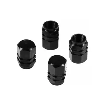 Колпачок на вентиль torso, черный,металл набор 4 шт