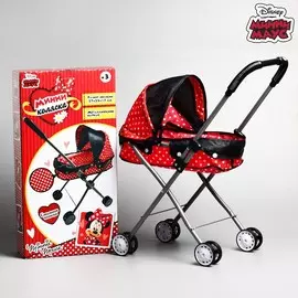 Коляска для кукол с металлическим каркасом, минни маус