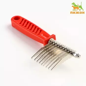 Колтунорез боковой, 9 лезвий, 6.517 см, красный