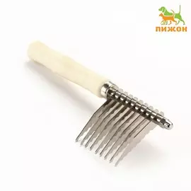 Колтунорез боковой wood, 9 лезвий, деревянная ручка