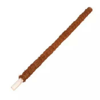 Опора для комнатных цветов, h=60 см, d=2.5 см, пластик, кокосовая оплетка, greengo