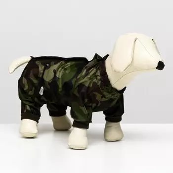 Комбинезон для животных, без подклада, m (дс 24-26, ош 28, ог 34-36 см), камуфляж