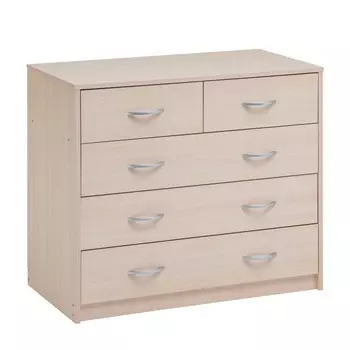 Комод для хранения клик мебель, с 5 выдвижными ящиками, 900480800 мм, венге светлый