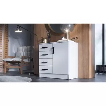 Комод эра (к800-1д), 800х830х440 белый