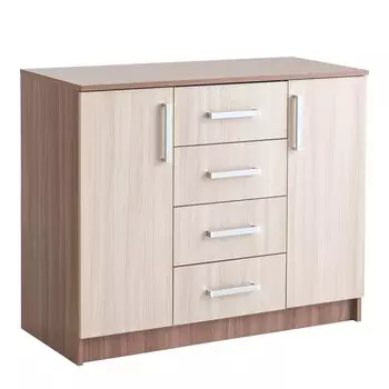 Комод аура, 820х1000х440, ясень шимо темный/светлый