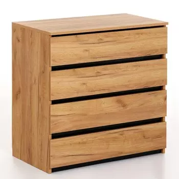 Комод бейрут, 802х430х800, дуб золотой/черный